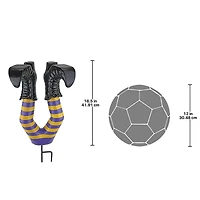 Design Toscano 16.5" Crash Landing Wicked Witch Legs Garden Stake Statue