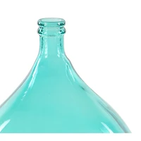 22" Turquoise Coastal Glass Vase
