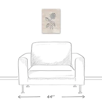 Blye Hydrangea Drawing 12" x 16" Canvas Wall Art