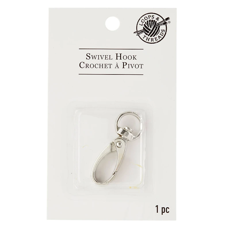 12 Pack: Silver Swivel Hook by Loops & Threads™