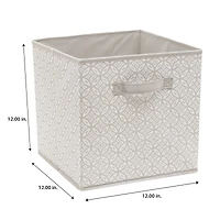 Simplify Gray Boho Collapsible Storage Cube