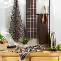DII® Assorted Dark Brown Dishtowel & Dishcloth (Set of 5)
