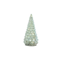 Green Mercury Glass LED Tree Set