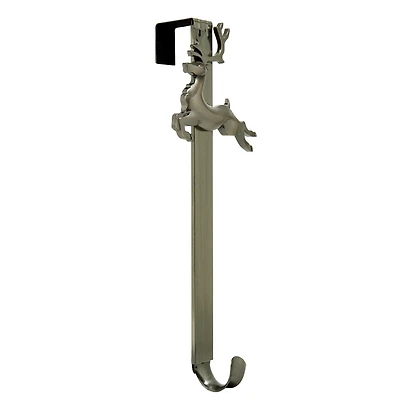 Haute Decor Antique Brass Reindeer Adjustable Wreath Hanger