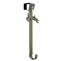 Haute Decor Antique Brass Reindeer Adjustable Wreath Hanger