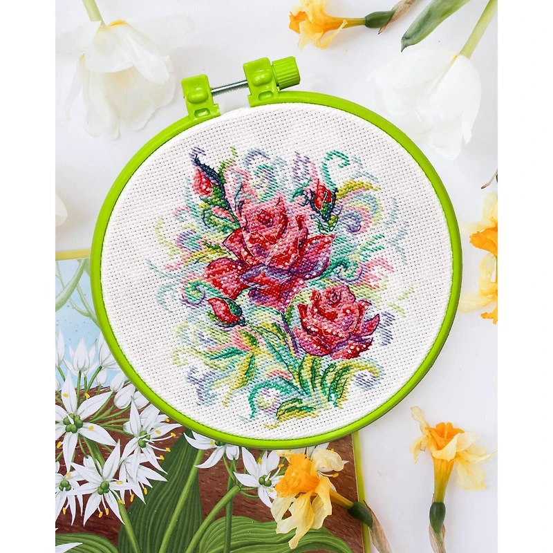 Abris Art Spring Roses Counted Cross Stitch Kit
