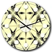 Designart 'Oriental Ornament. Flower Pattern Mid-Century Modern Wall Clock