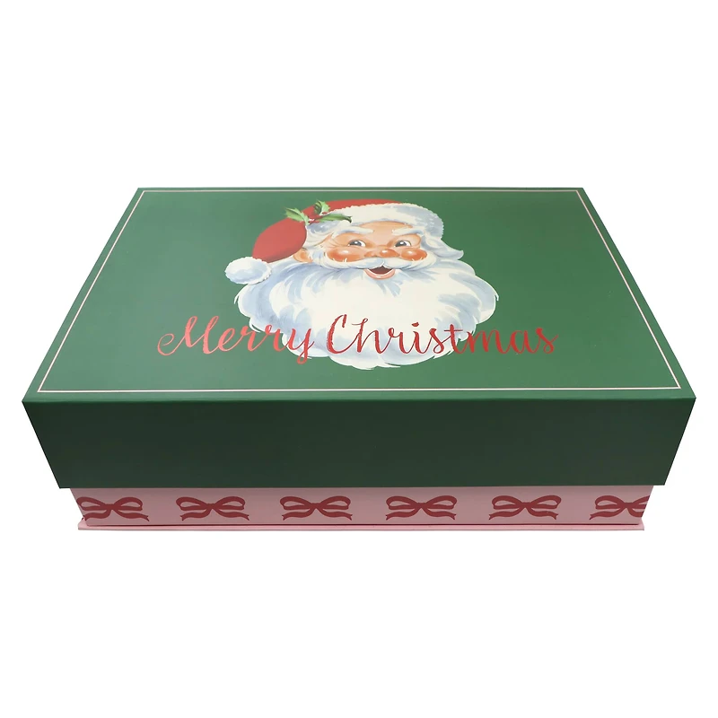 Large Santa Merry Christmas Decorative Box by Ashland®