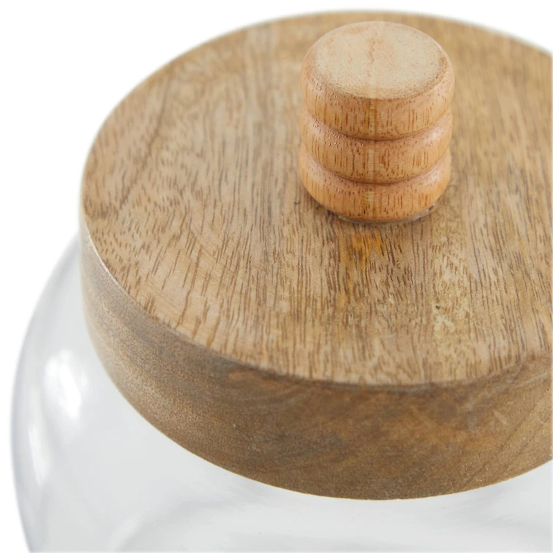 Clear Glass Farmhouse Canisters Set