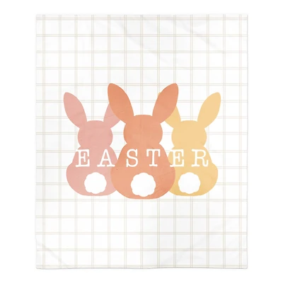 Easter Bunny Lineup Blanket 50" x 60" Sherpa Fleece Blanket