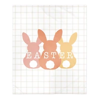 Easter Bunny Lineup Blanket 50" x 60" Sherpa Fleece Blanket