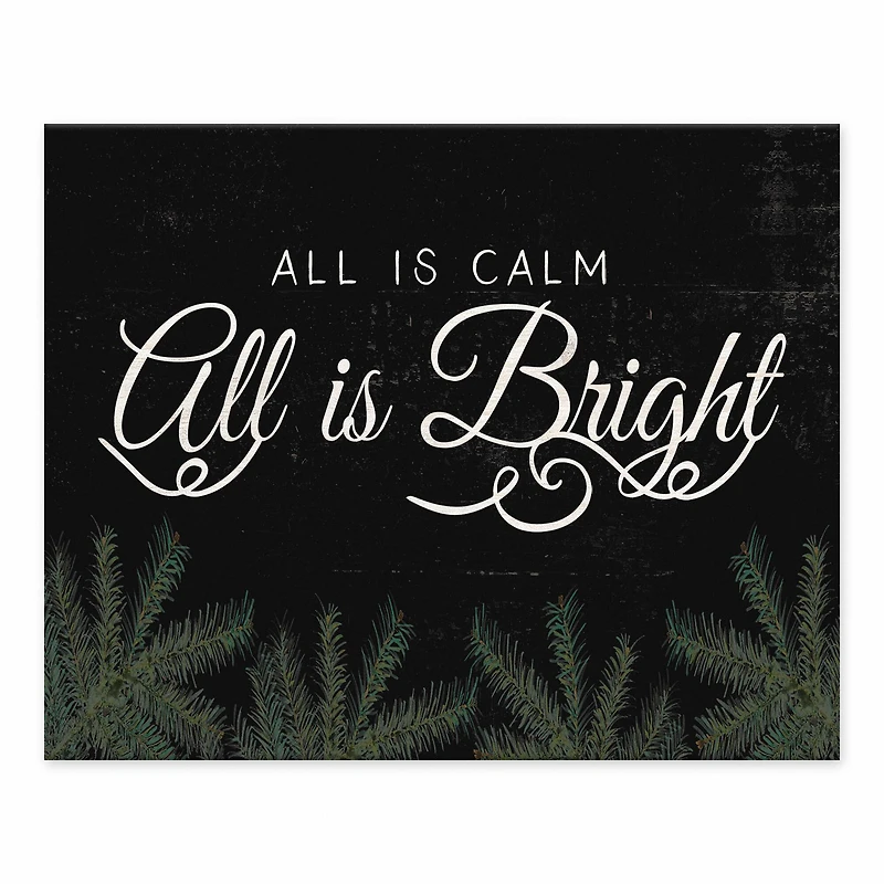 All Is Calm All Is Bright Tabletop Canvas