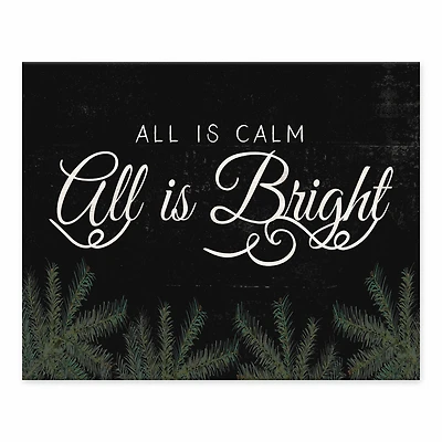 All Is Calm All Is Bright Tabletop Canvas