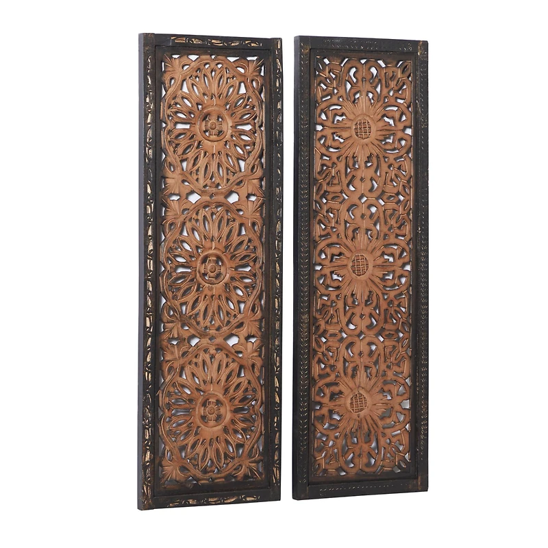 36" Brown Traditional Wall Décor Set