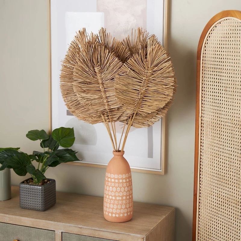 32" Brown Dried Grass Spear-Shaped Foliage with Sharp Stems