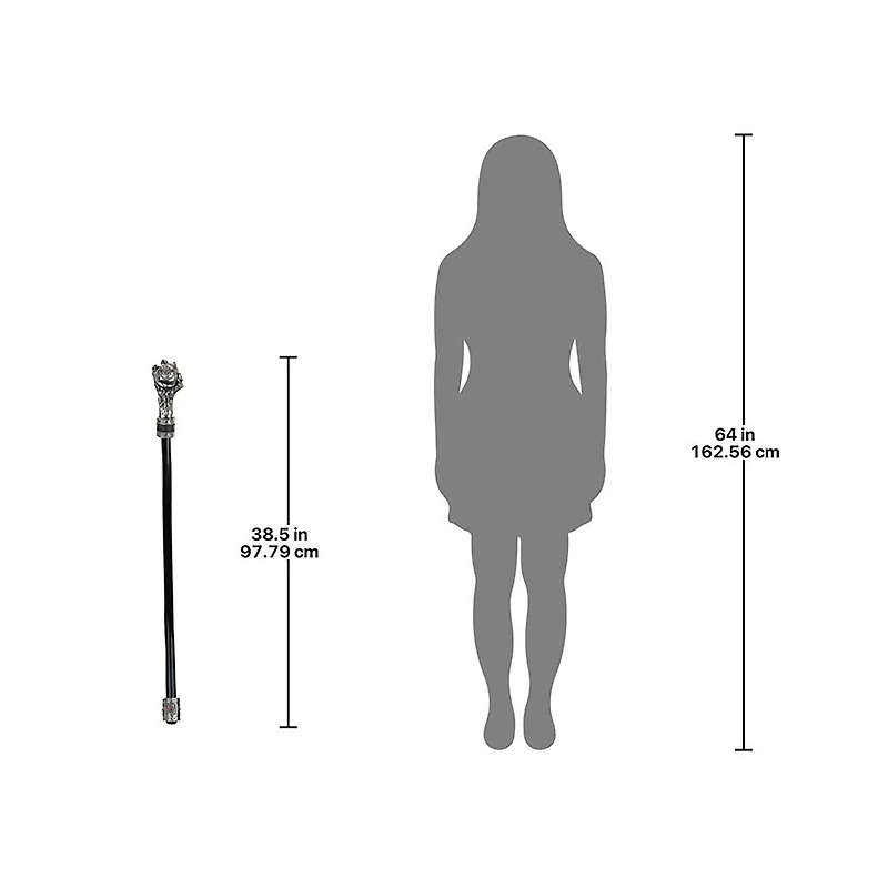 Design Toscano Dragonsthorne Collection 38.5" Dragons Grasp Gothic Walking Stick