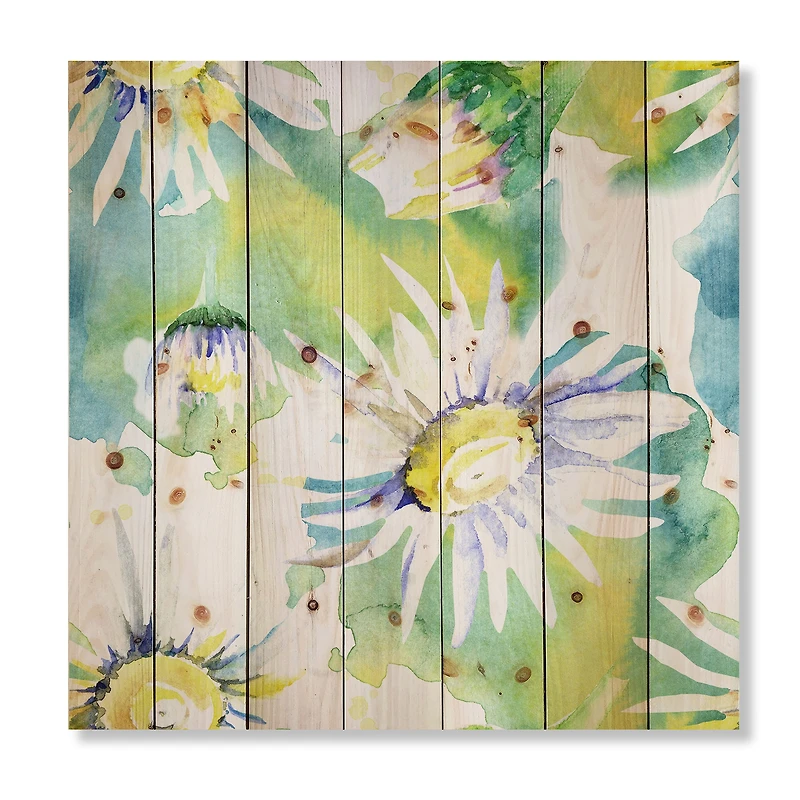 Designart - Daisy Flowers Aquarelle Impression II