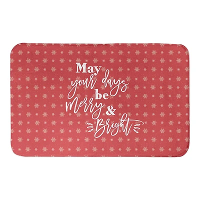 Red Snowflake Pattern Bath Mat