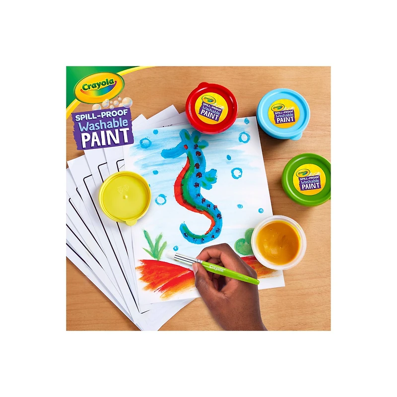 Crayola® Spill-Proof Washable Paint Set