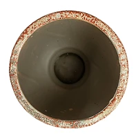Hello Honey® 8" Round Distressed Terra Cotta Footed Planter