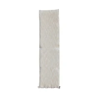 Hello Honey® 108" Natural Woven Cotton Slub Table Runner with Metallic Gold Thread & Fringe