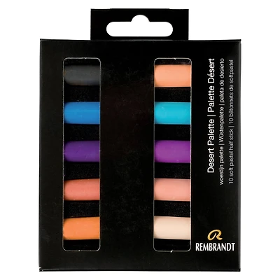 Rembrandt 10 Color Desert Tones Half Stick Soft Pastel Set