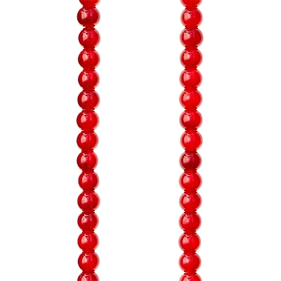 Burgundy Glass Round Beads, 6mm by Bead Landing™