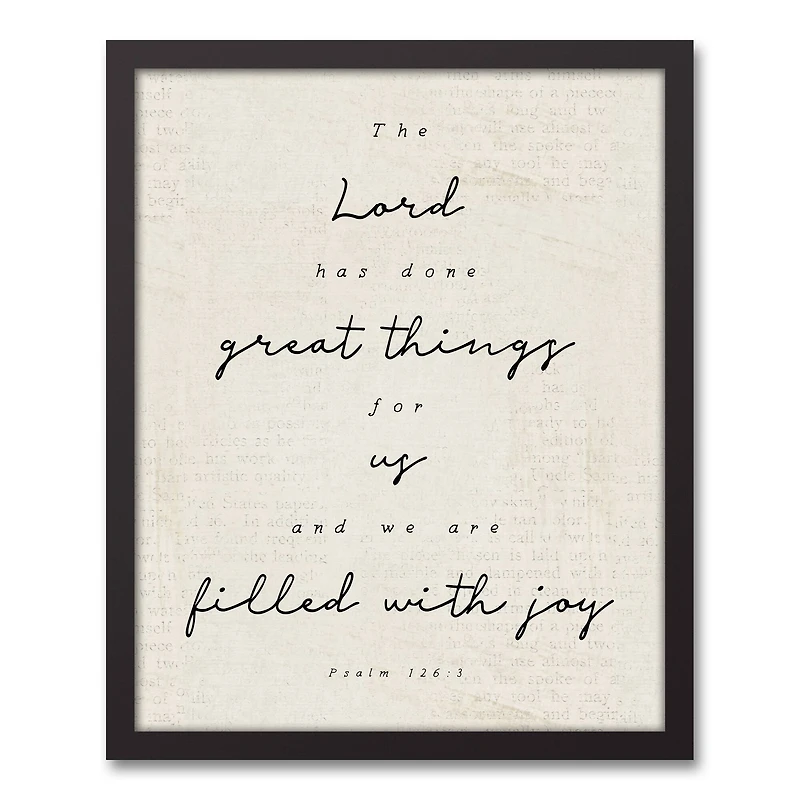 Filled With Joy 17.73" x 21.73" Black Framed Canvas