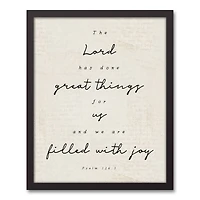 Filled With Joy 17.73" x 21.73" Black Framed Canvas