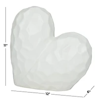 Ceramic Contemporary Heart Sculpture