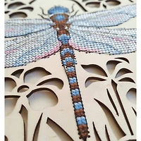 MP Studia Dragonfly Cross Stitch On Wood Kit