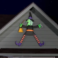 5ft. Airblown® Inflatable Halloween Crashing Witch with Spell Book