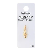 14K Gold Plated Treble Clef Charm by Bead Landing™