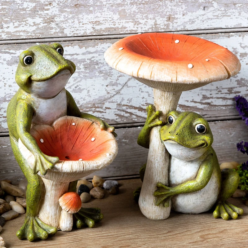 Garden Frog with Mushroom Set