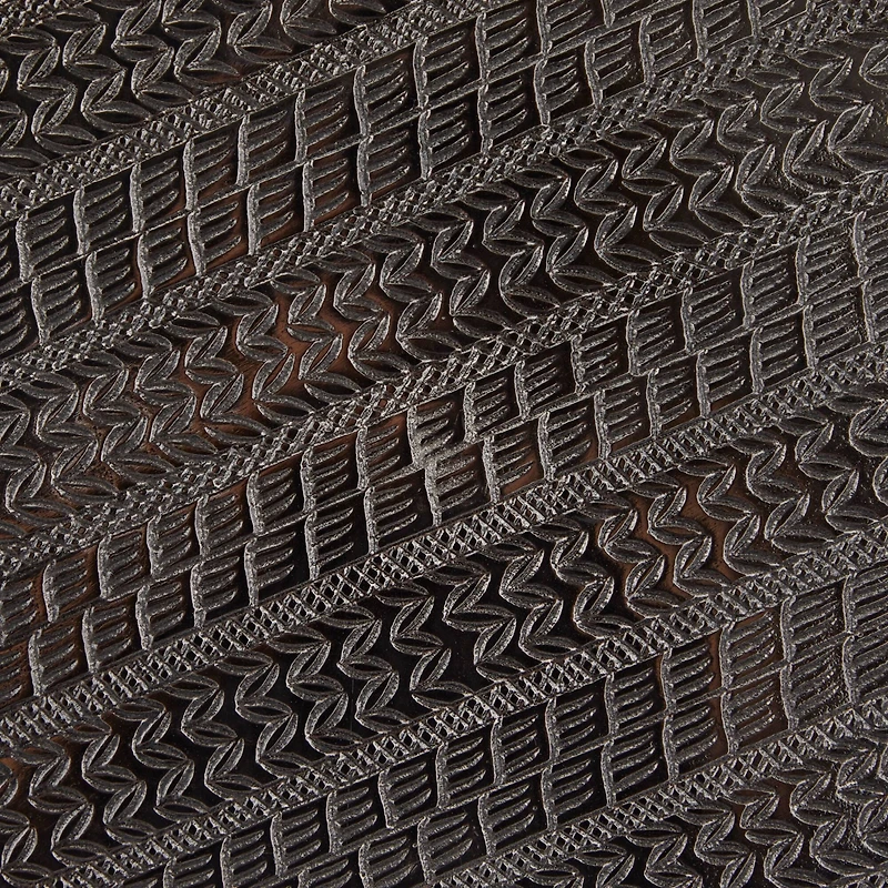 Black Aluminum Carved Designs Plate Wall Decor Set of 3 15", 13", 11"