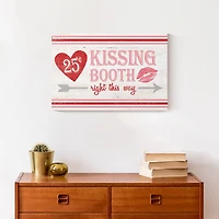 Kissing Booth 12" x 18" Canvas Wall Art