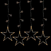 100ct. Clear LED Star Silhouette Window Curtain Lights