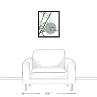 Enjoy the Silence Bamboo Black Framed Canvas
