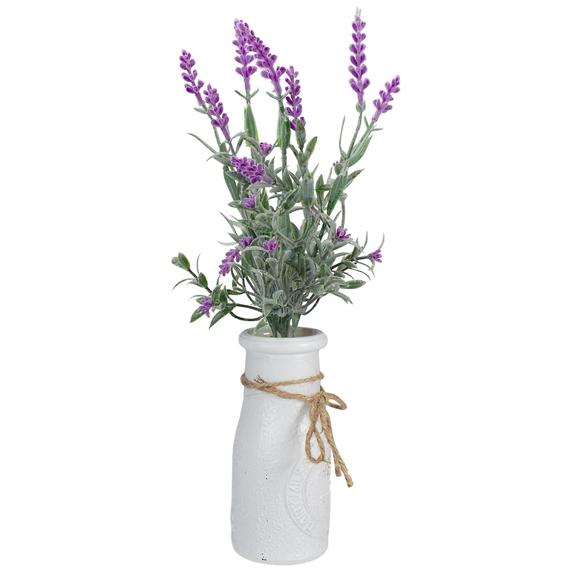 13'' Artificial Lavender Arrangement in Milk Bottle