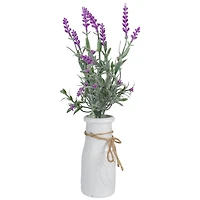 13'' Artificial Lavender Arrangement in Milk Bottle