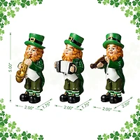 Glitzhome® 5" St. Patrick's Leprechaun Musicians Table Décor Set