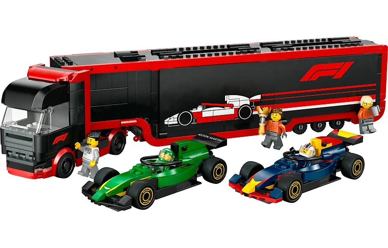 LEGO® City F1® Truck with RB20 & AMR24 F1® Cars Toy Racing Transporter Set