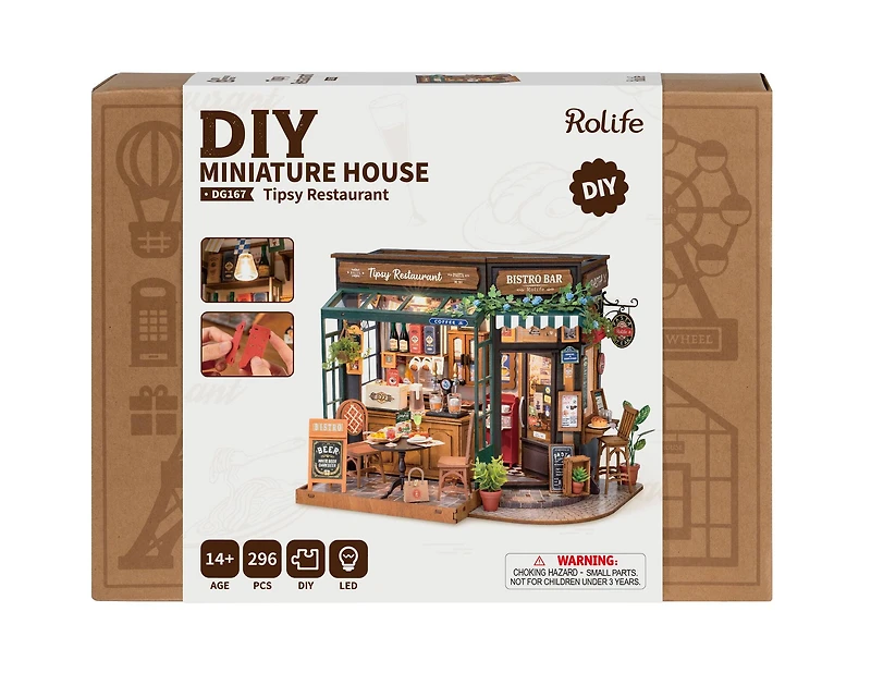Rolife® Tipsy Restaurant DIY Miniature House Kit