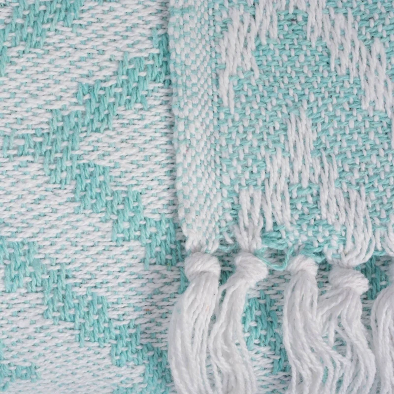 DII® Aqua Large Chevron Throw