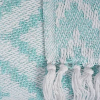 DII® Aqua Large Chevron Throw