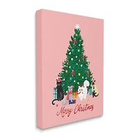Stupell Industries Merry Christmas Holiday Cats Canvas Wall Art