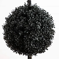 5ft. UV Resistant Artificial Halloween Black Triple Ball Boxwood Topiary (Indoor/Outdoor)