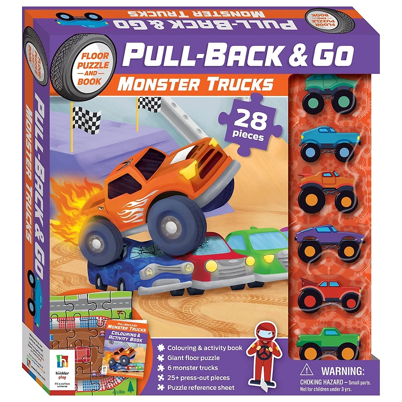 Hinkler Pull-Back and Go Monster Trucks Floor Puzzle