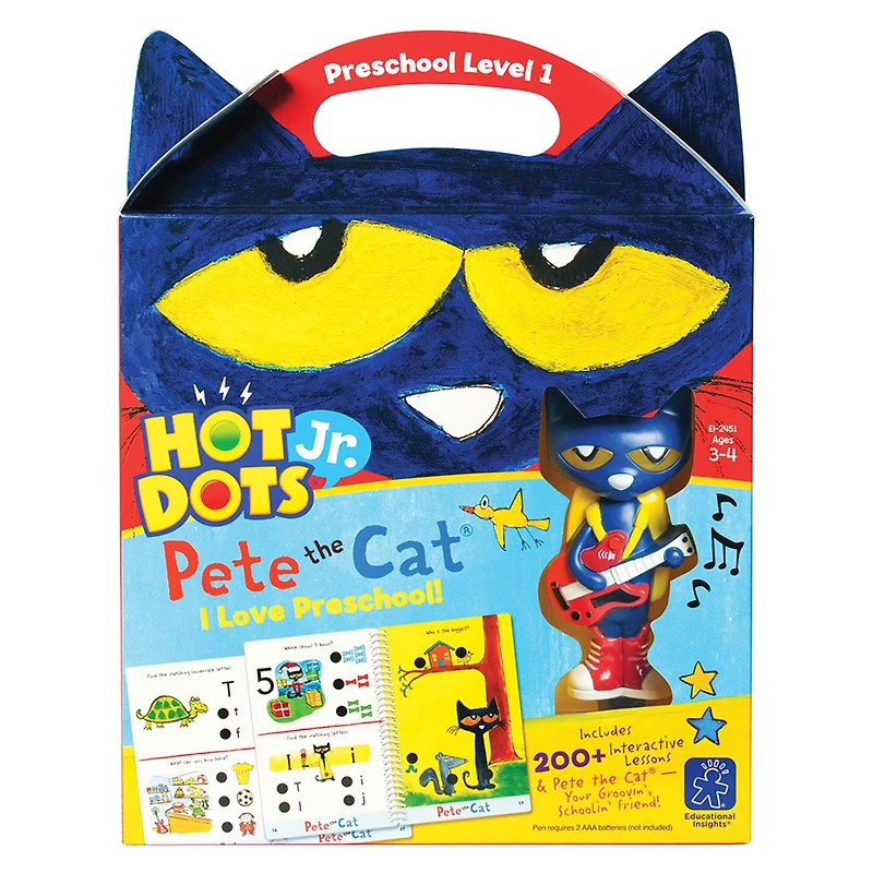 Educational Insights Hot Dots Jr. Pete the Cat I Love Preschool! Set with Pete Pen