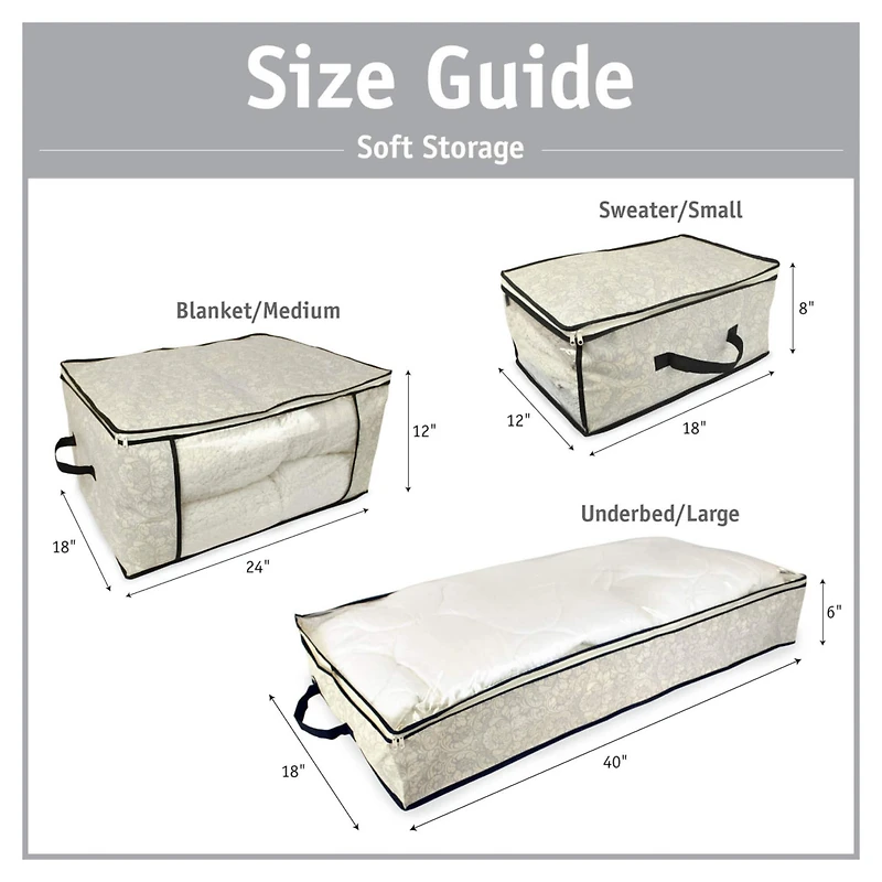 DII® Damask Blanket Soft Storage Cube, 2ct.